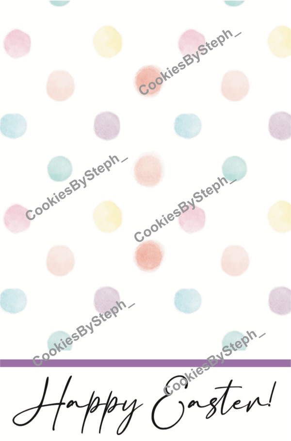 Polkadot Easter Cookie Card