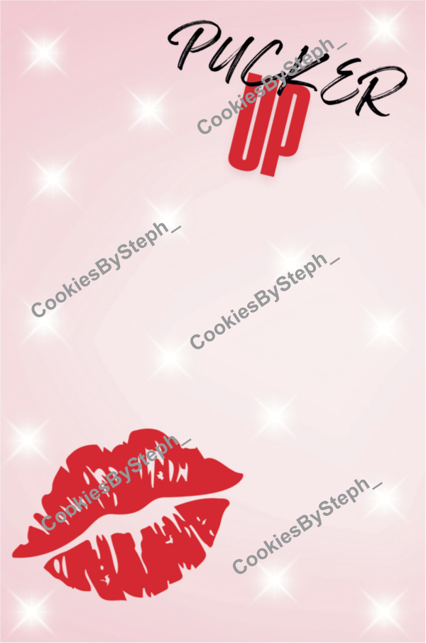 Pucker Up Cookie Card