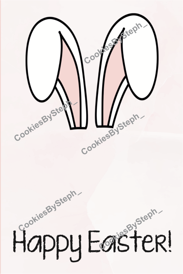 Happy Easter Ears Cookie Card