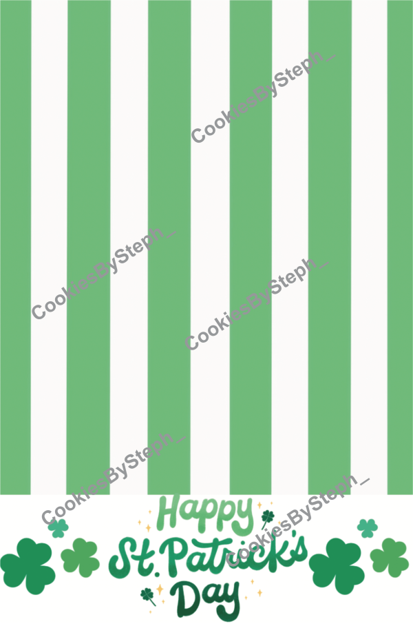 St Patricks Day Stripe Cookie Card